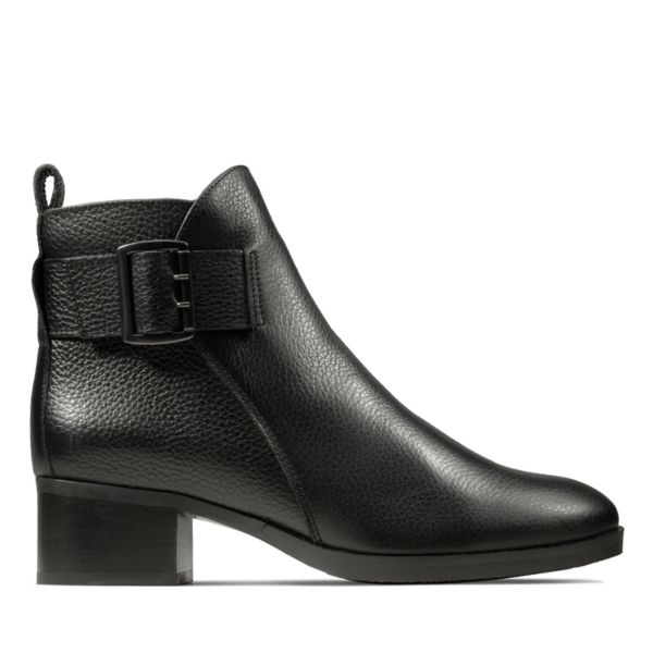 Clarks Womens Mila Charm Ankle Boots Black | CA-8652731